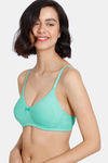 Zivame Basics Double Layered Non Wired 3/4th Coverage Sag Lift Bra - Florida Key — thumbnail 3